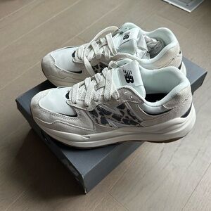 New Balance 57/40 in Sea Salt Leopard Suede